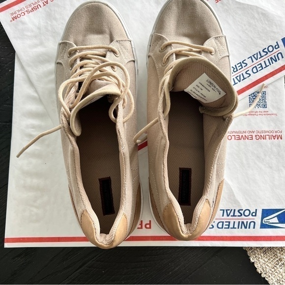 London Fog Bayswater Taupe Canvas Water Repellent Sneaker Men's 13 - Picture 9 of 9